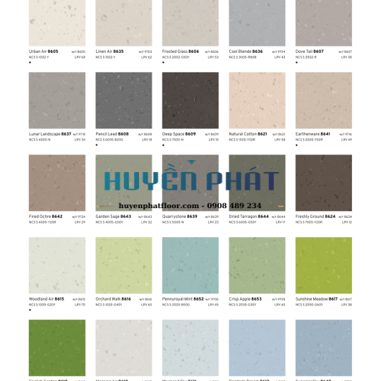 Sàn Vinyl Kháng Khuẩn POLYFLOR PALETTONE